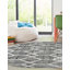 Tapis intérieur rectangulaire en polyester tissé à la machine à motif abstrait Eshin-463473542