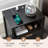 Fluted Nightstand Set of 2, Black Wood Nightstands with Charging Station, Modern Bedside Table Set of 2 for Bedroom, 15.8"D x 11.8"W x 23.4"H-1833551359