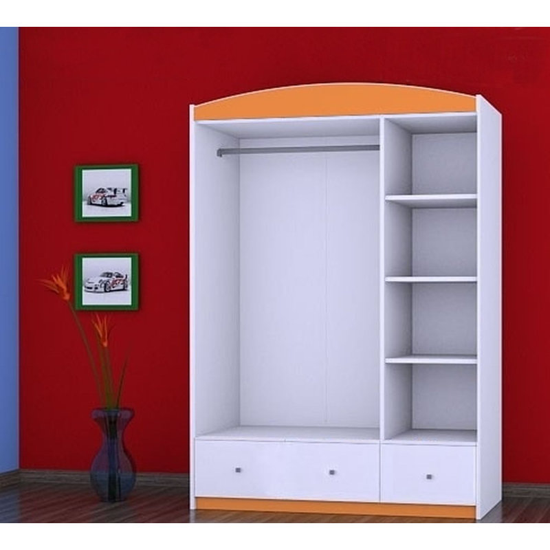 Ornelas 3 Door Wardrobe, Orange