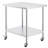Stainless Steel Work Table 30 x 36 x 38 Inch, Featuring 4 Wheels, 3 Adjustable Height Levels, Heavy-Duty Food Prep Worktable for Commercial Kitchen Restaurant, Silver-139081676