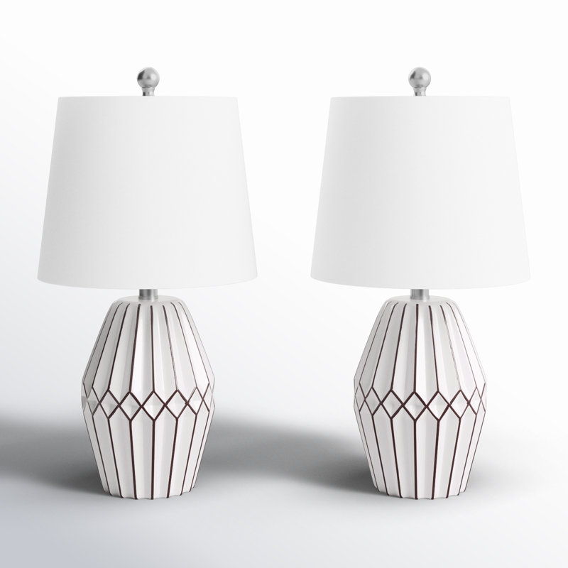 Ensemble de 2 lampes de table en céramique Emma