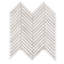 Alaska White .5x4 Herringbone Polished Marble Mosaic Tile