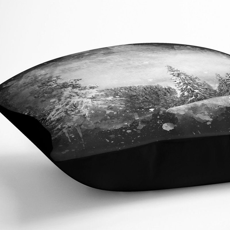 Square Throw Cushion, Black, 40cm H x 40cm W x 15cm D