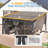 Lean-To Wall-Mounted Pergolas With Curtains And Netting-122684180