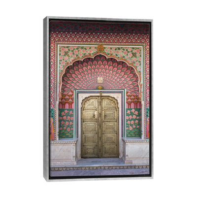 Porte de lotus, Jaipur, Rajasthan, Inde - impression d'art mural encadrée