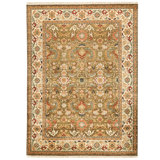 High-Quality Hand-Knotted Brown And Cream Area Rug