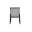 Ensemble de chaises de patio 4 pièces, chaises de camping d'extérieur en tissu respirant textilène, dossier haut, gris