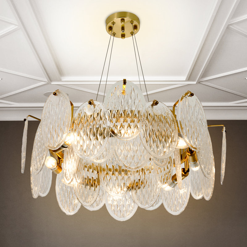8-light Geometric Crystal Chandelier