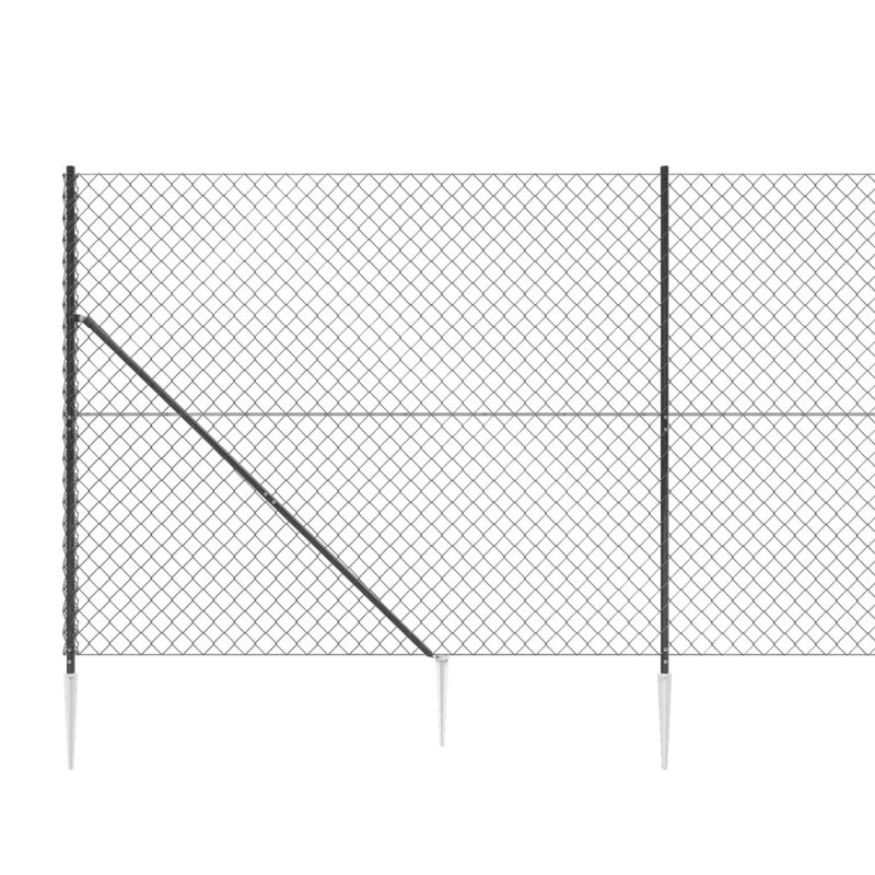 Brealynn Metal Fencing, Anthracite, 160cm H x 2500cm W