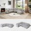 Canapé-lit modulaire modulaire avec lit escamotable, grands canapés modulaires en forme de U de 7 po avec repose-pieds, canapés en chenille confortables pour le salon-761610247