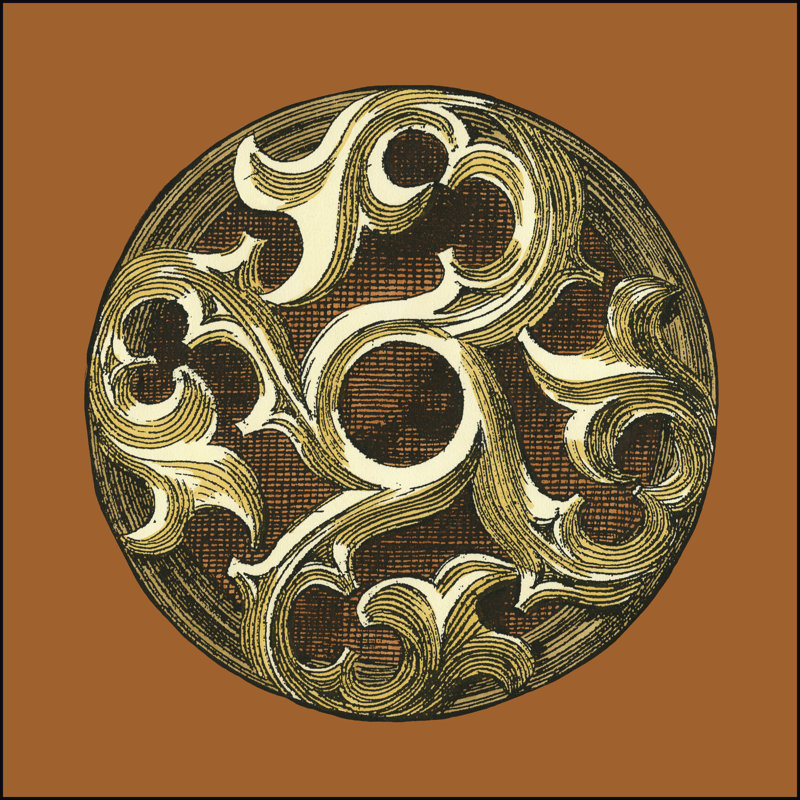 Graphic Medallion I 1 Piece Wrapped Canvas Wall Art, 30cm H x 30cm W