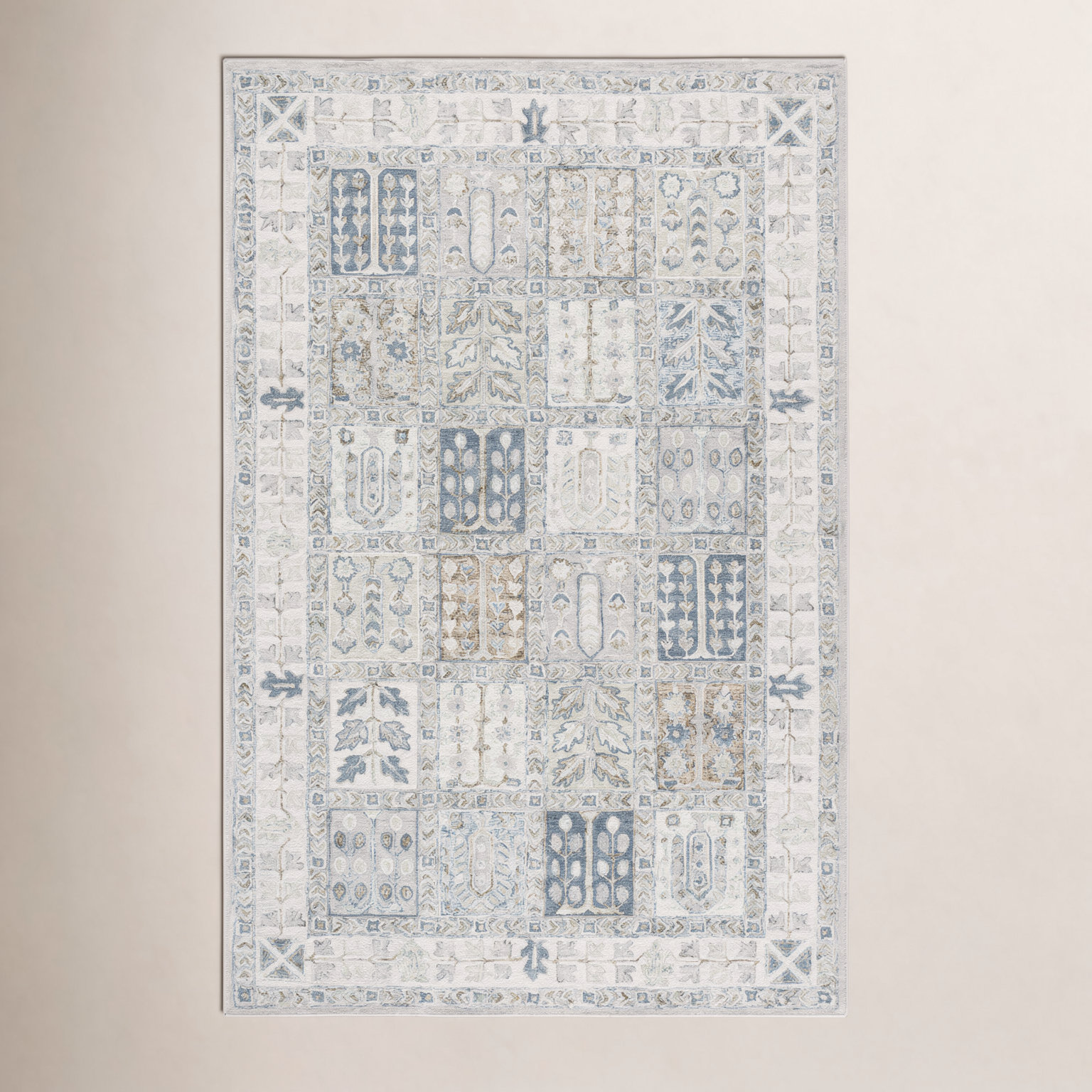 Hand-Tufted Geometric Wool Rug, Rectangle 8' x 10'