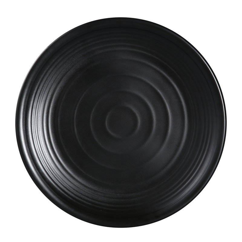 Black Pearl Round Melamine Dinner Plate