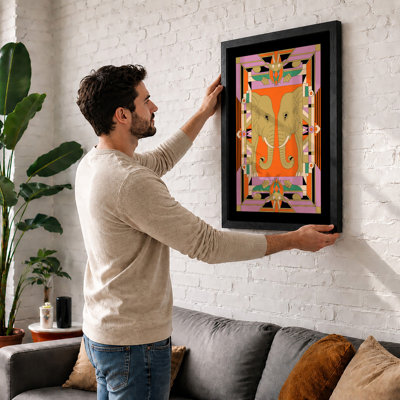 Symmetrical Butterfly Frame Eclectic - Framed Print
