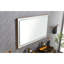Miroir de salle de bain 60 po x 36 po à DEL, fixation murale, effet brouillard, 3 températures de couleur, gradation continue, cadre en aluminium, miroir de meuble-lavabo doré brossé 60 po, 36 po, couleurs disponibles, cadre-118023024