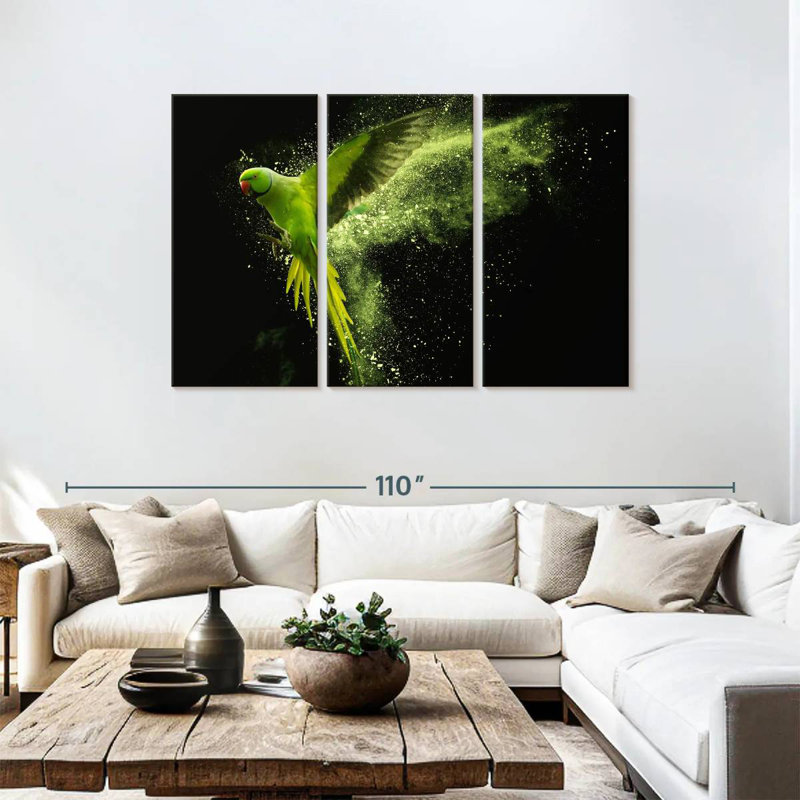 Brampt Alexandrine Parakeet, 48" H x 74" W