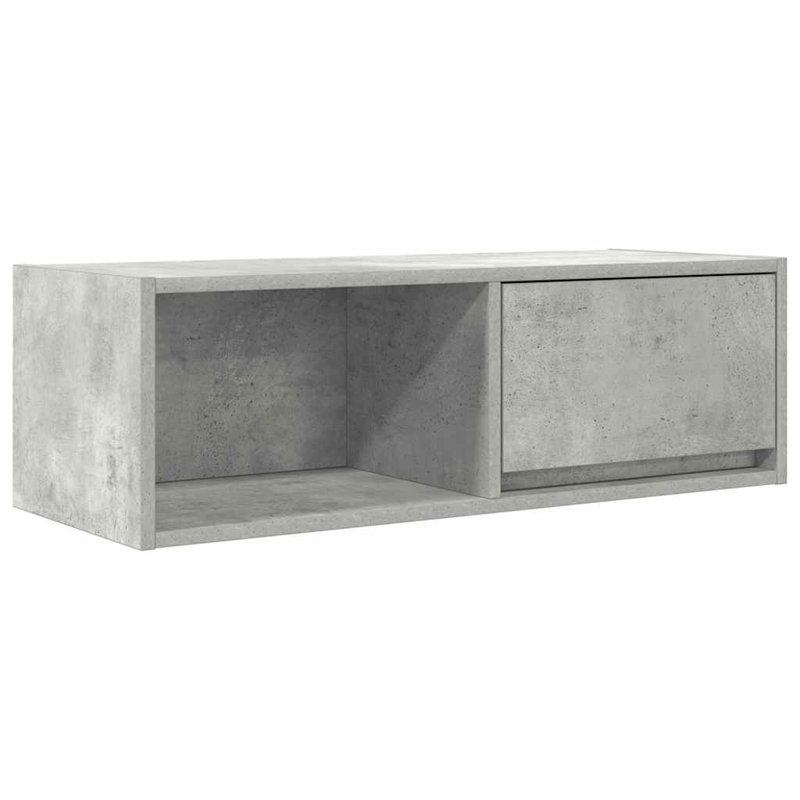 TV Cabinet 80X31x25.5 Cm Engineered Wood, Concrete Grey, 80 cm