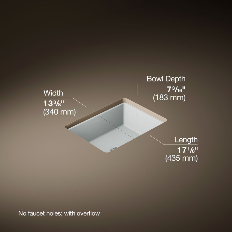 Under-Mount Bathroom Sink, Ice Gray