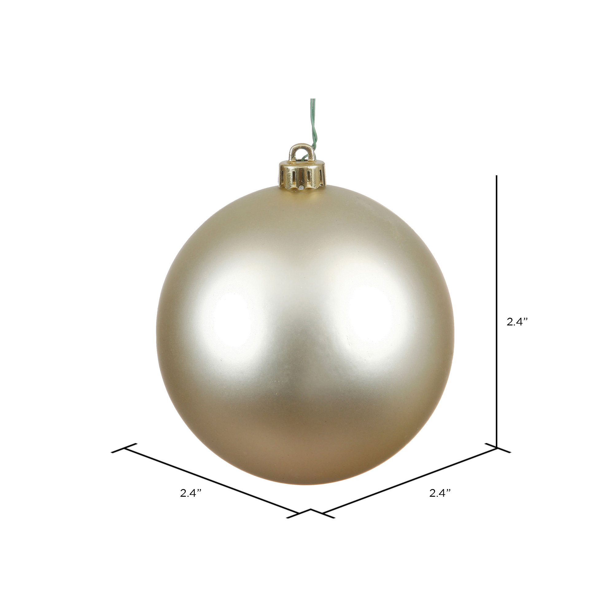 Holiday Décor Ball Ornament, Champagne