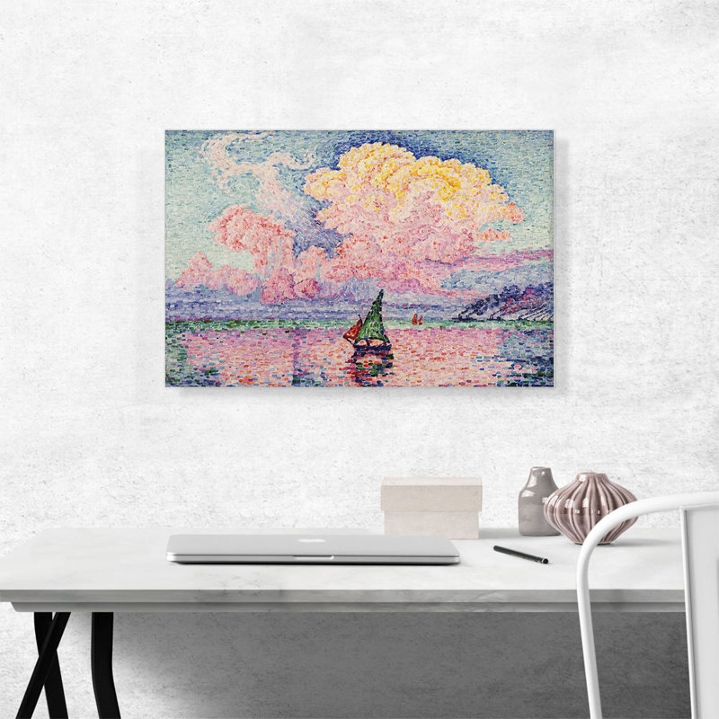«Antibes the Pink Cloud 1916» par Paul Signac, reproduction d'art sur toile tendue, H 18 po x l 26 po x P 1,5 po