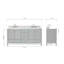 Meuble-lavabo double 72,25 "avec dessus Cambridge-1904977750