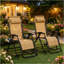 Chaises inclinables pliantes, chaises berçantes d'extérieur, chaise debout avec repose-pieds (chaise inclinable 2 pièces)