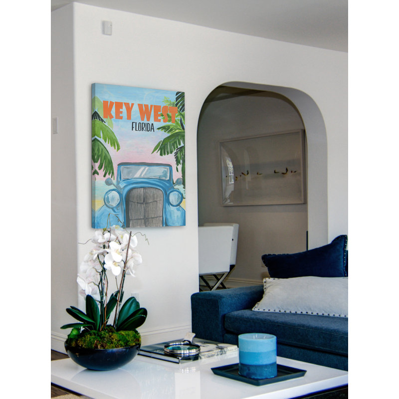 «Key West Poster», reproduction sur toile tendue, H 60 po x l 40po x P 1,5 po
