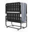 Lit d'invité pliant de 75 pouces de long pour adultes de grande taille, 5 matelas en mousse à mémoire de forme, capacité de 450 lb, portable et peu encombrant, structure moderne extra simple, structure en métal robuste, pliage facile à rouler, économie