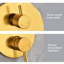 Arrangement de douche de luxe doré avec tête, douche à main, barre coulissante, jets Bodysprays - pluie naturelle, buse de débouchage, fixation au mur, jets Bodysprays, laiton, assemblage de qualité