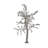 White Tree With Red Led Lights -  Size: 70"L X 65"W X 120"H.