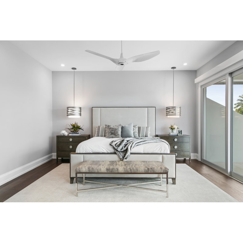 Haiku Smart Downrod Ceiling Fan, White, 52 inches