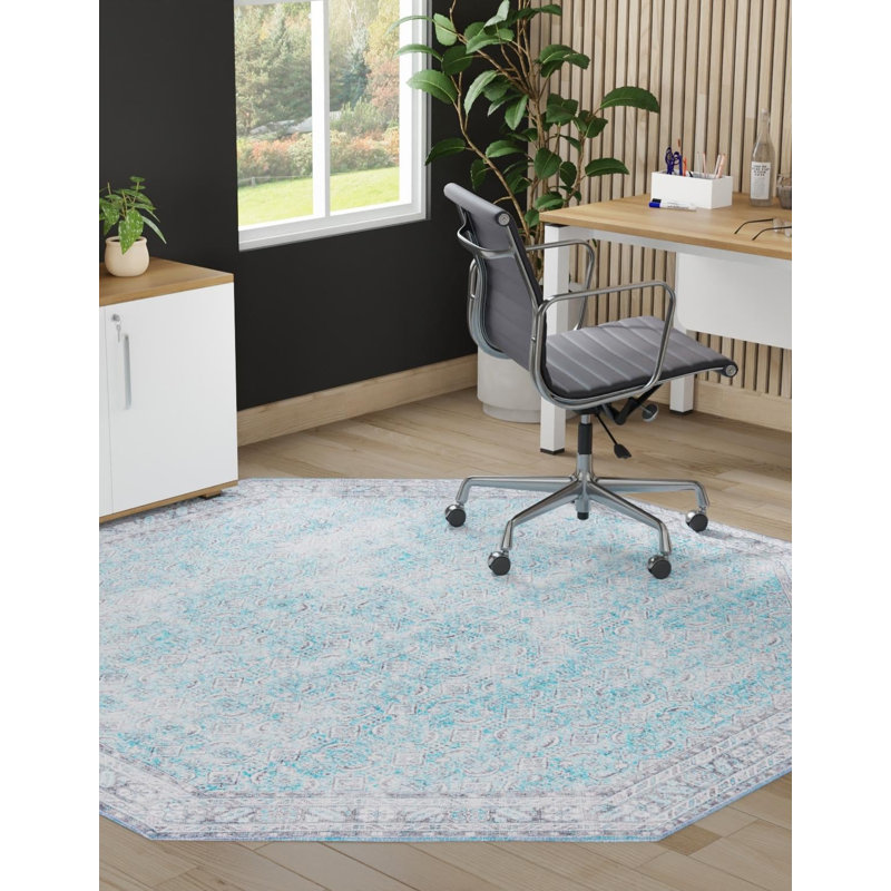 Chenille Oriental Indoor Rug, Octagon 7'6"