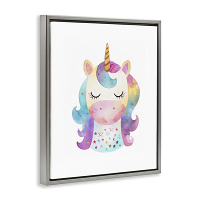 Cadre flottant Unicorn Nursery Fantasy, design LSR Design Studio