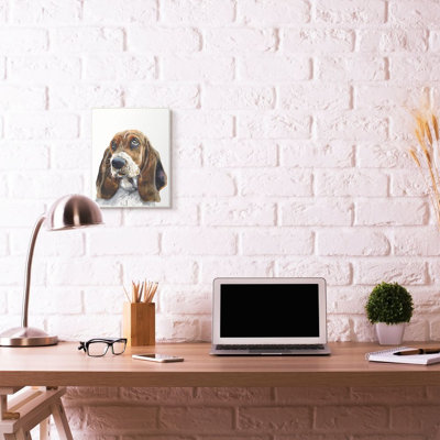 « basset hound dog animal animal painting », reproduction d’art sur toile