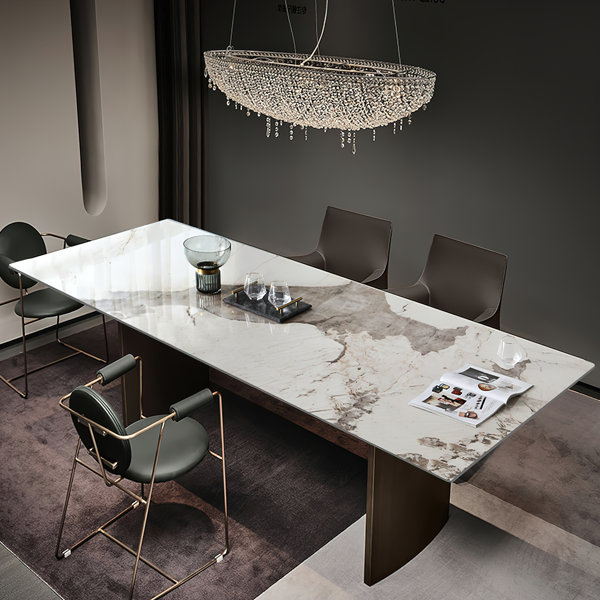 Ivanciu Stone Dining Table Orren Ellis Size: 63 L x 31.5 W