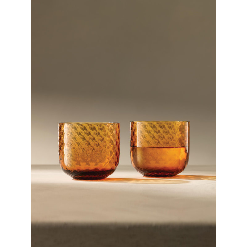 Dapple Handmade Drinking Glass, Sun Amber