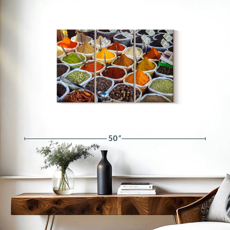 Yarlin Indian Colorful Spices, 20" H x 33" W