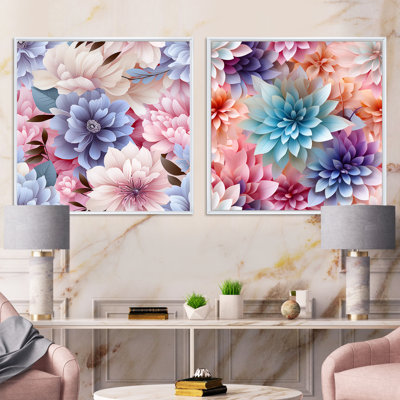 Meranda - Floral Square Collage Set Of 2