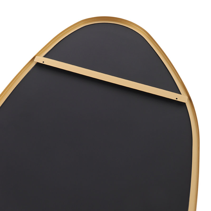 Pirlo Metal Oval Mirror, Gold