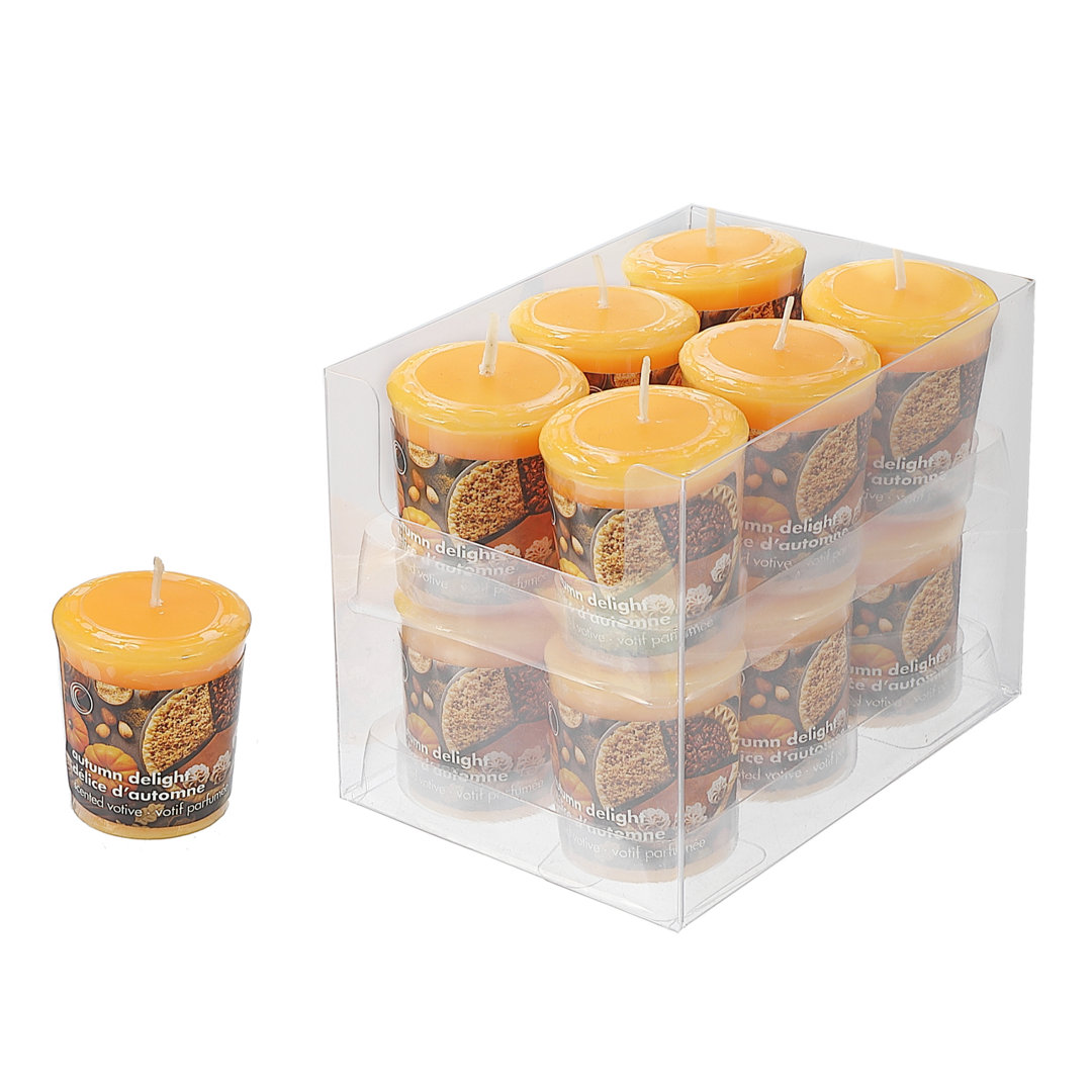 Autumn Leaves Scented Votive Candle (Set of 12) Symple Stuff