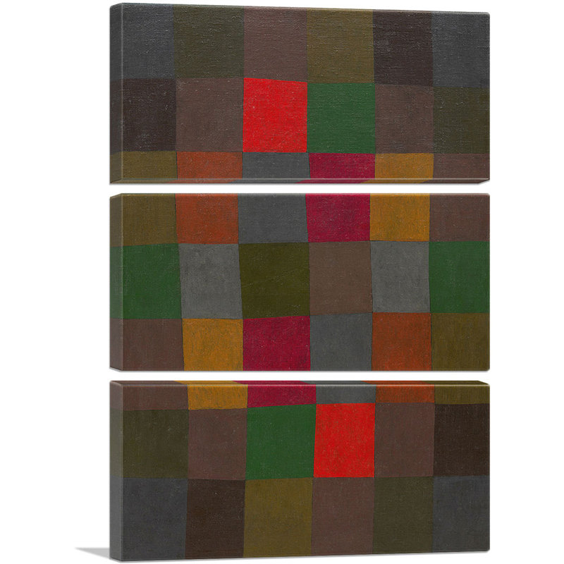 «New Harmony 1936» par Paul Klee - impression sur toile tendue 3 pièces, H 60 po x l 40 po x P 0,75 po