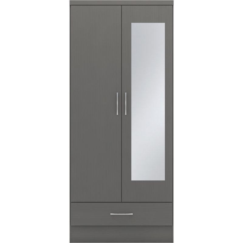 Cascio 2 Door Wardrobe, 3D Grey