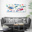 Surfing Symbols - Wrapped Canvas Print