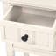 Console rectangulaire blanche avec pieds stables et tiroirs-1951567172