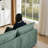 L-Shape Chenille Sectional Couches with Movable Ottoman-965963752