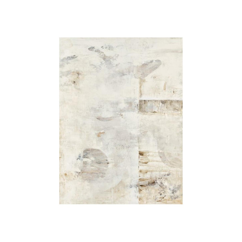 Gray Gesture Print by Sara Brown, Glass Coat, 64" H x 47" W x 1.5" D