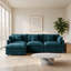 Canapé modulaire surdimensionné en chenille, canapé modulaire en forme de L avec repose-pieds, mobilier de salon 3 places avec coussins-635882108-635882105