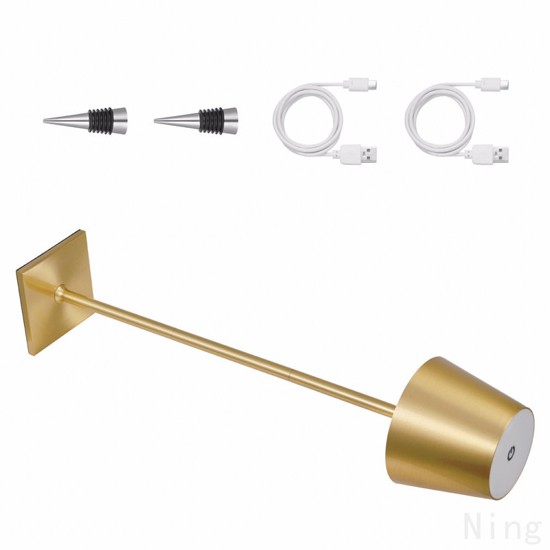 Lampe de table sans fil 2 piles rechargeables à hauteur réglable