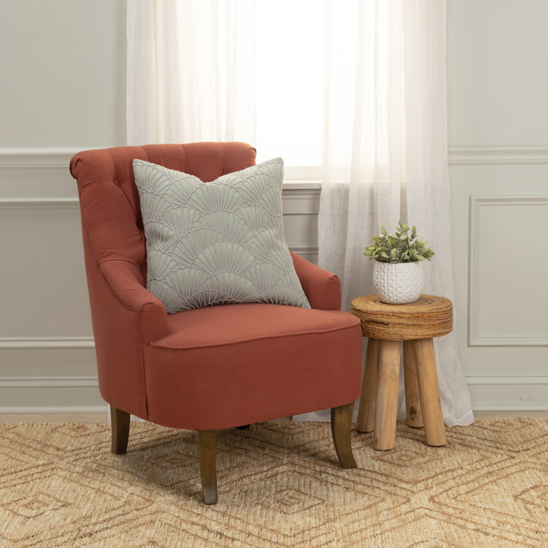 Housse de coussin rectangulaire 100% coton et insert, gris