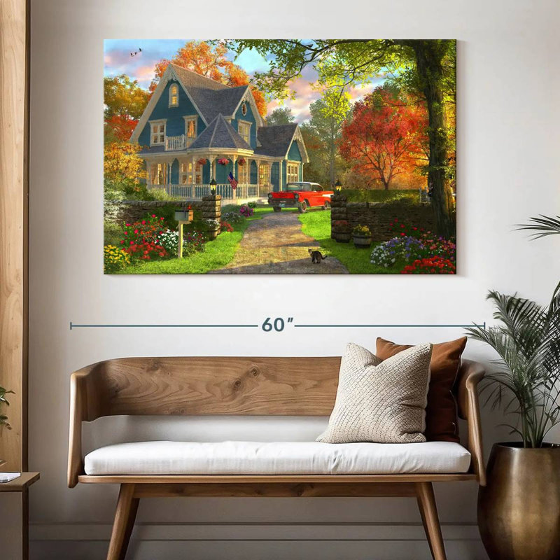 Maison de septembre, H 34 po x l 51 po